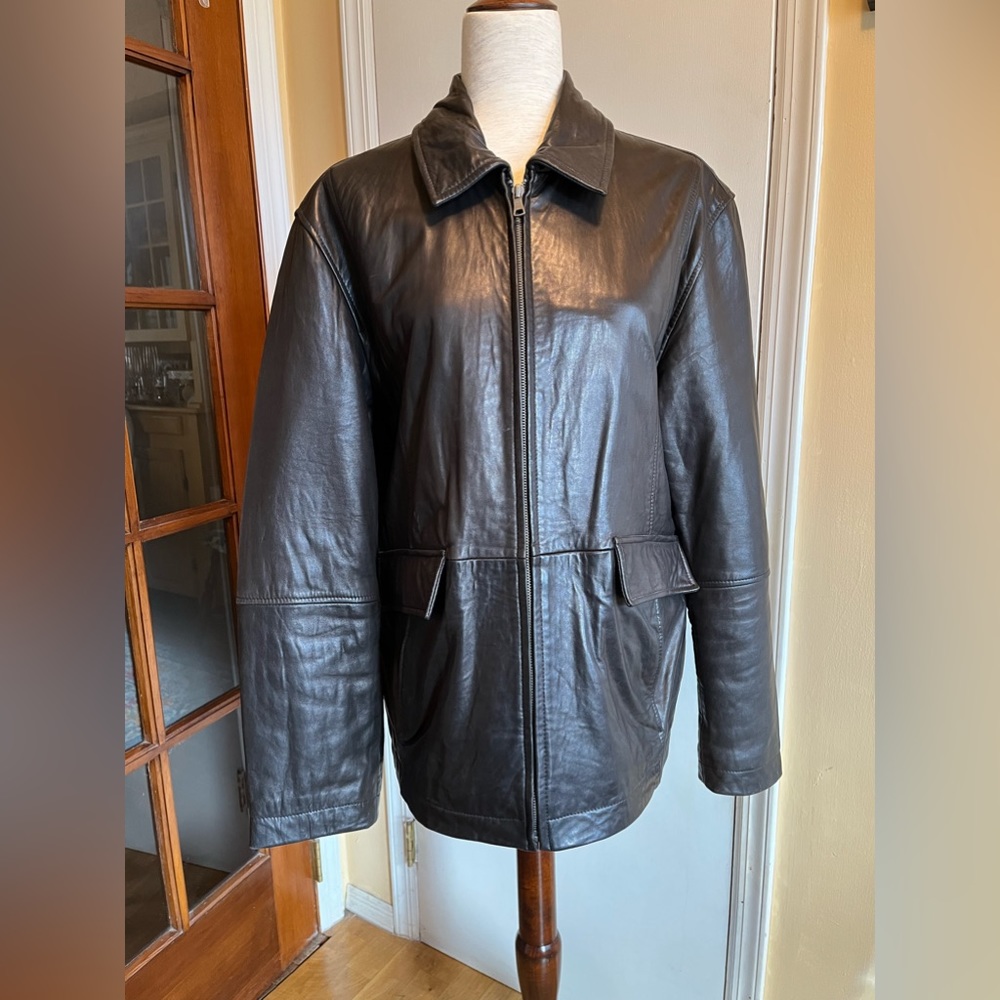 Vintage Black Leather Claiborne Jacket